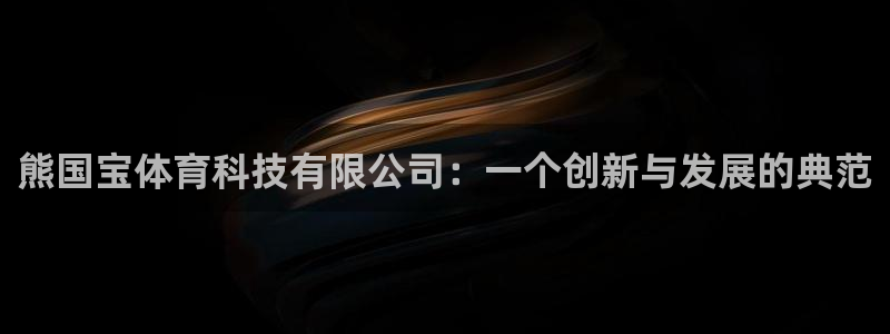 熊国宝体育科技有限公司：一个创新与发展的典范