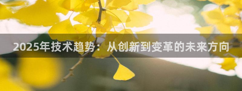 2025年技术趋势：从创新到变革的未来方向