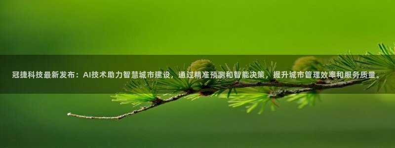 冠捷科技最新发布：AI技术助力智慧城市建设，通过精准预测和智能决策，提升城市管理效率和服务质量。