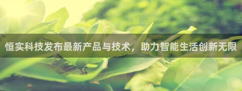 恒实科技发布最新产品与技术，助力智能生活创新无限