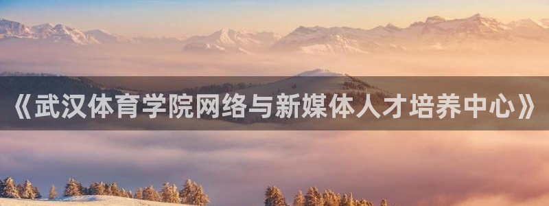 《武汉体育学院网络与新媒体人才培养中心》